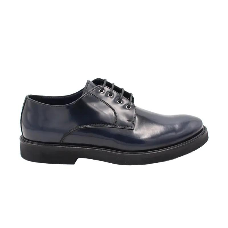 Sandro Barbera 1264 Derby vitello blu stringate Vibram