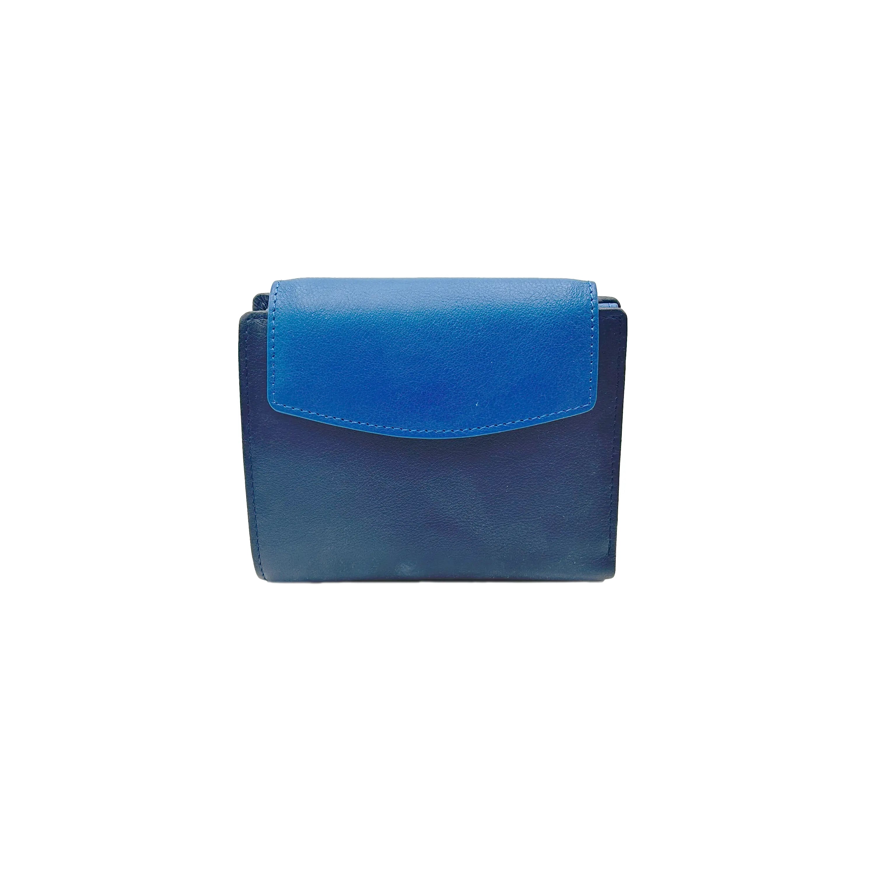 Sandro Barbera 616 portafoglio donna blu royal pelle