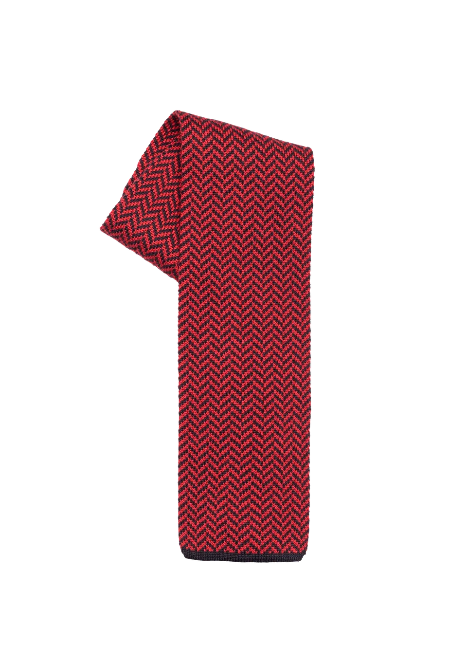 Stefano Bemer Cravatta Maglia Cotone Rosso Rubino 8 cm