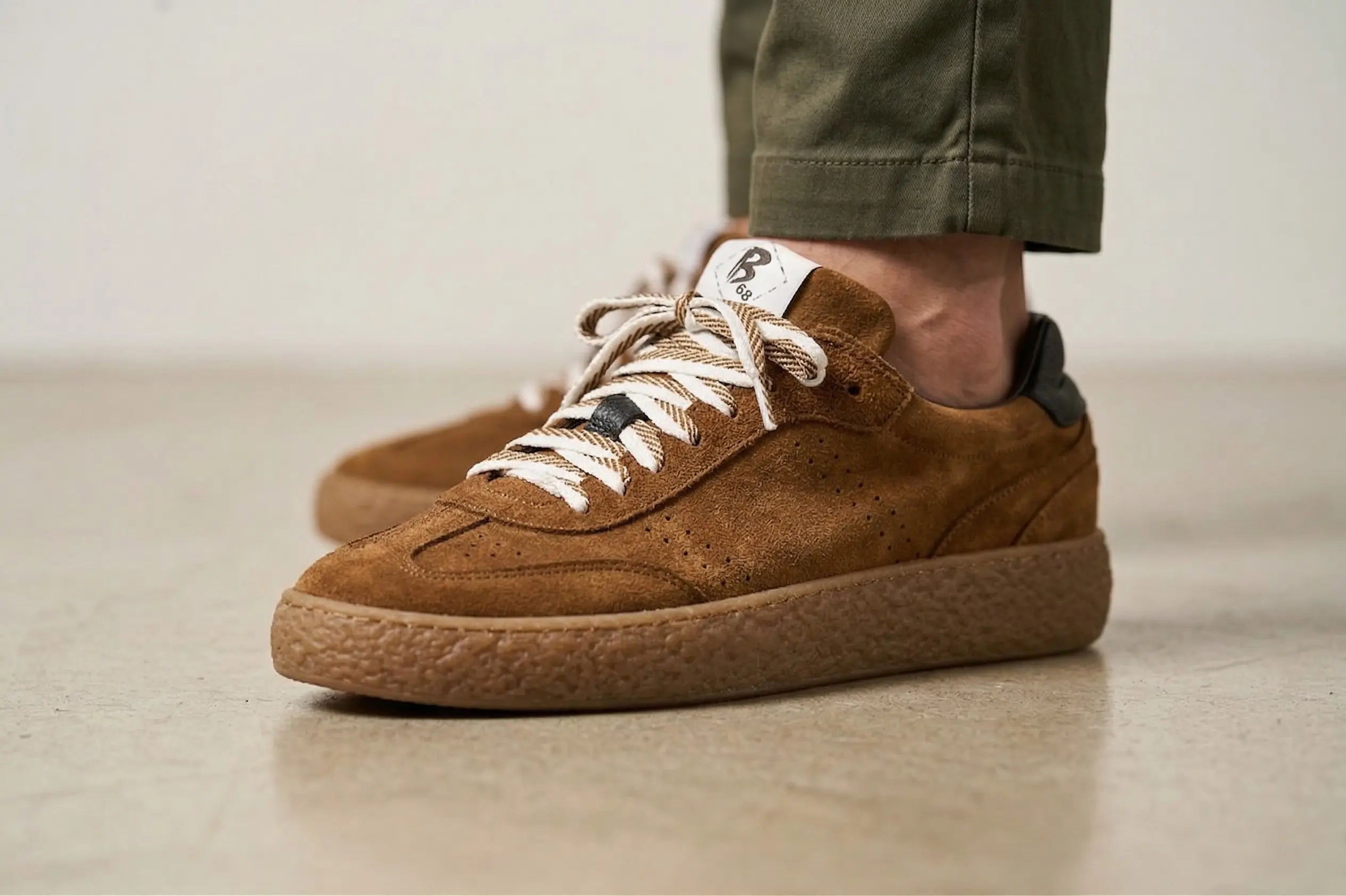Sandro Barbera B68 Vibe Cuir Sneaker Uomo Cumino Pelle