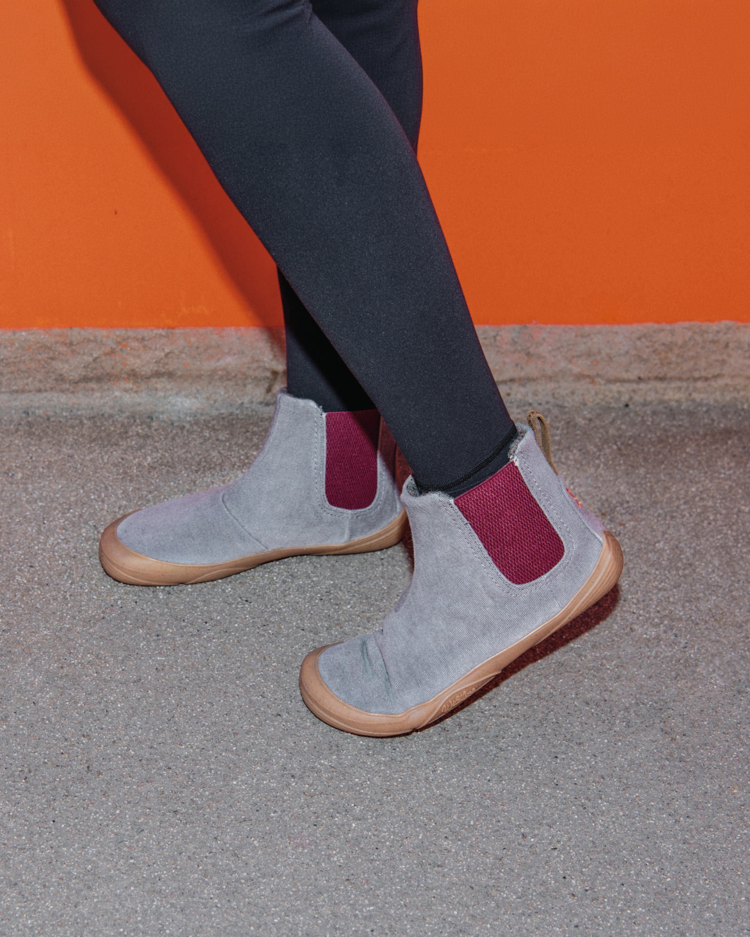 Wildling Shoes Bruklin Graphit stivaletti barefoot grigi cotone
