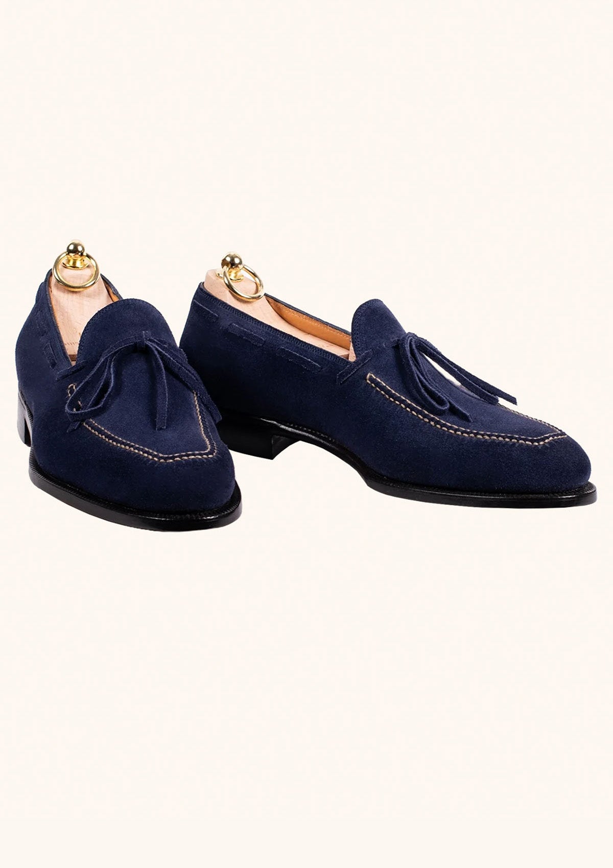Stefano Bemer Loafers C1325 mocassini camoscio blu 42