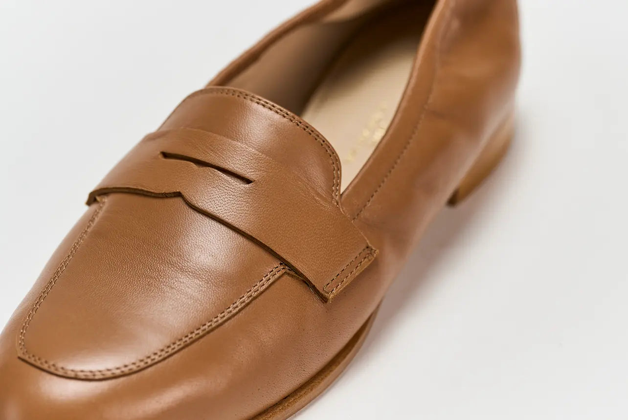 Sandro Barbera & Figli 03B mocassini donna cuoio pelle