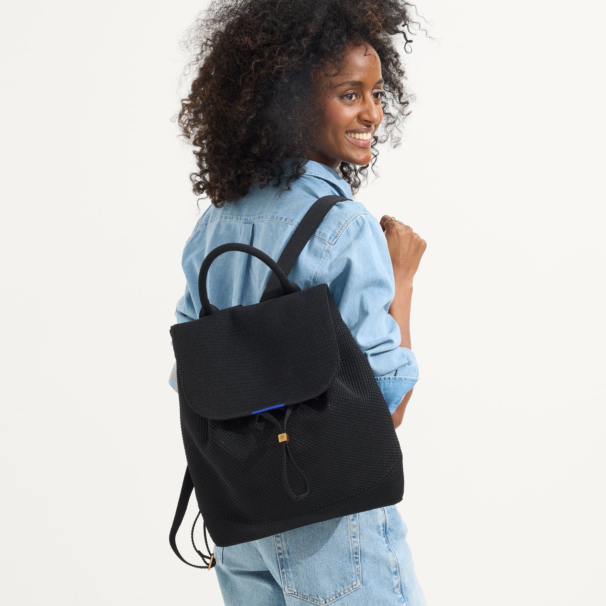 Rothy's The Cinch Backpack zaino Black traforato