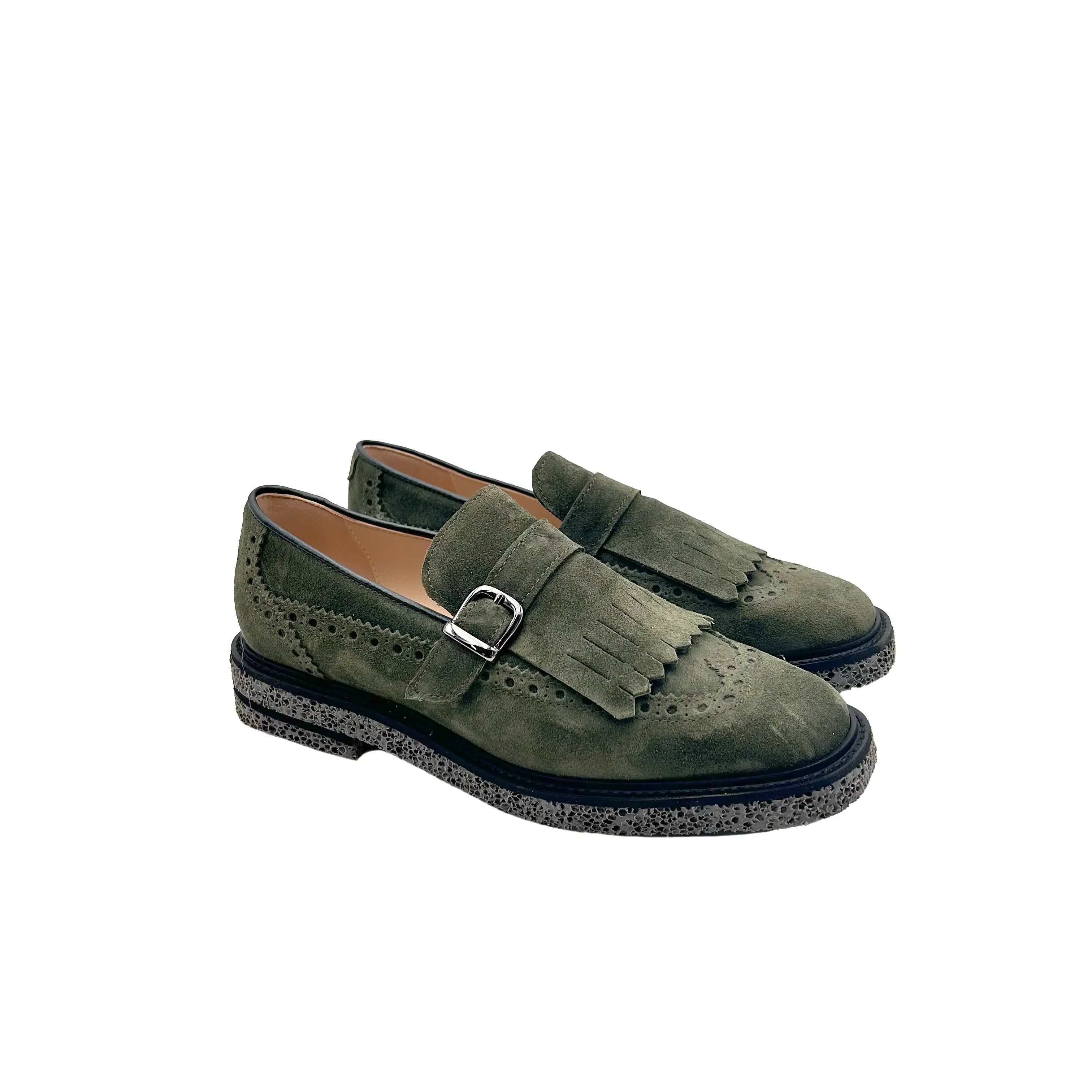 Sandro Barbera & Figli Stringate Donna 090 mocassini verde oliva