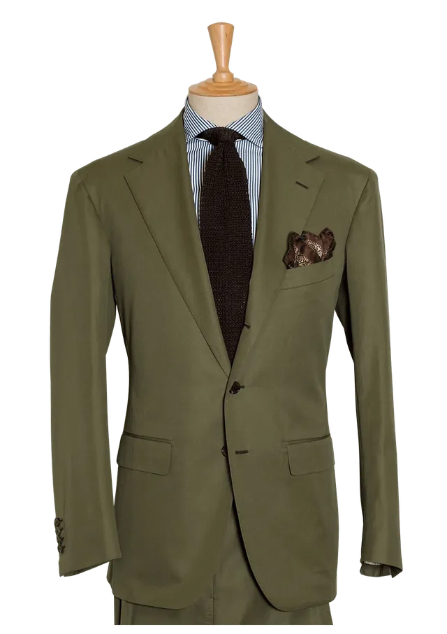 Stefano Bemer Suits SV1008 completo uomo cotone verde 54