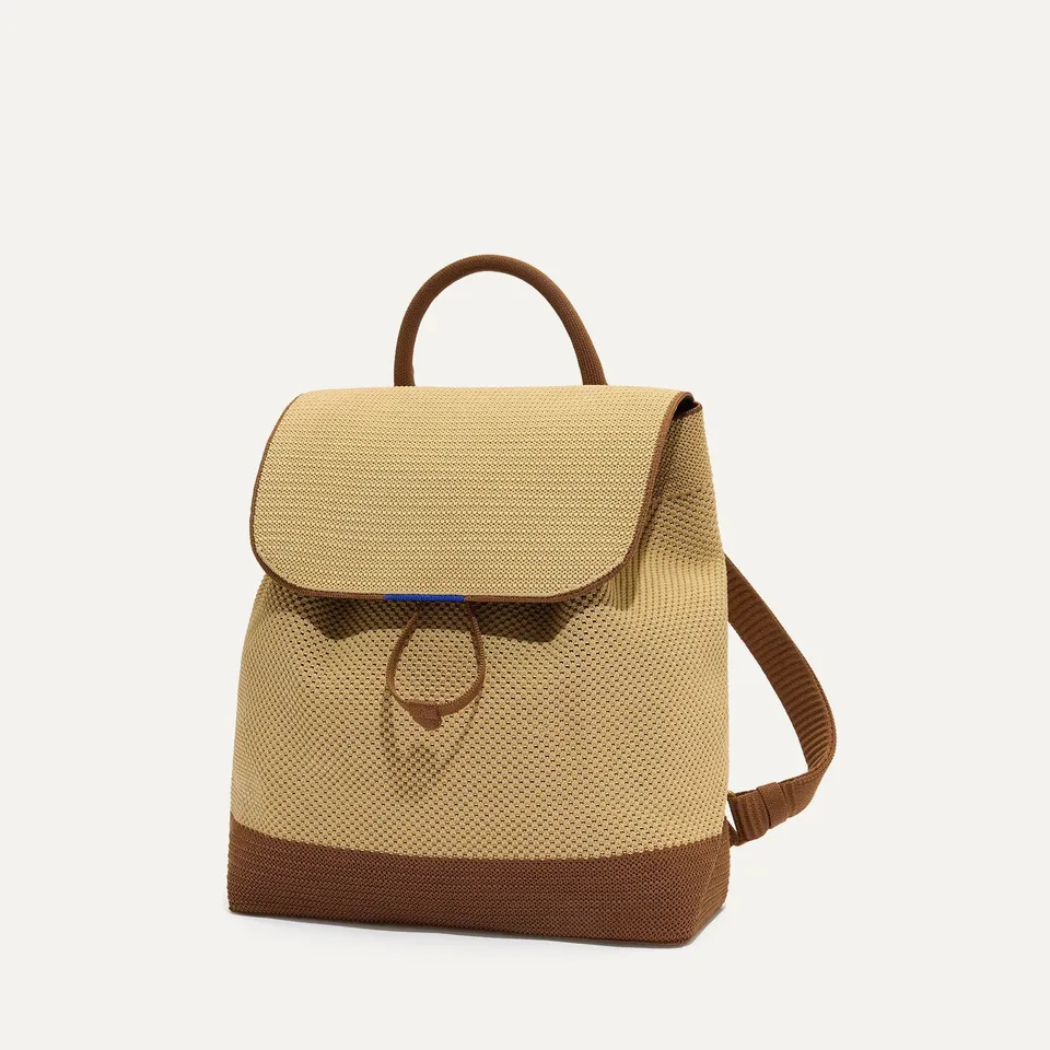Rothy's The Cinch Backpack zaino Brown Butter traforato
