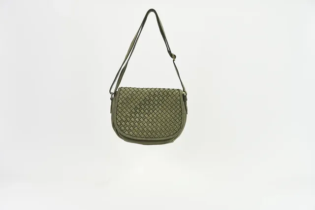 Sandro Barbera Borse Babt39 Borsa Intrecciata Verde Fatta a Mano