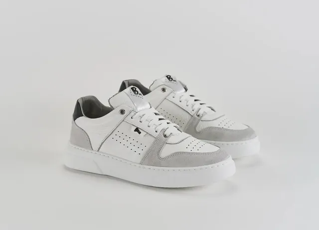 Sandro Barbera B68 Materia White/Black sneaker bianco pelle