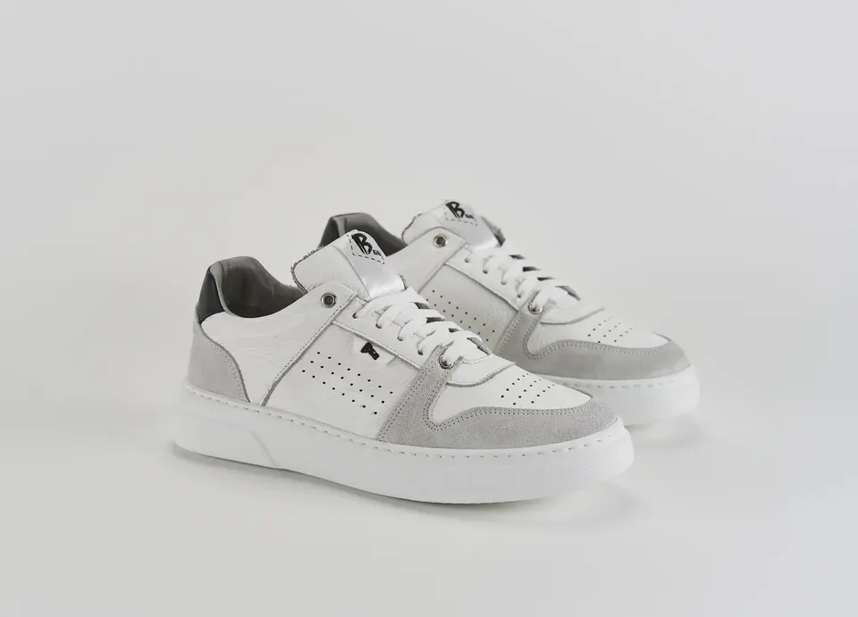 Sandro Barbera B68 Materia White/Black sneaker bianco pelle