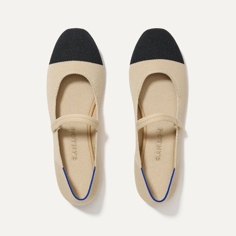 Rothy's The Square Mary Jane ballerine donna Cream Captoe avorio
