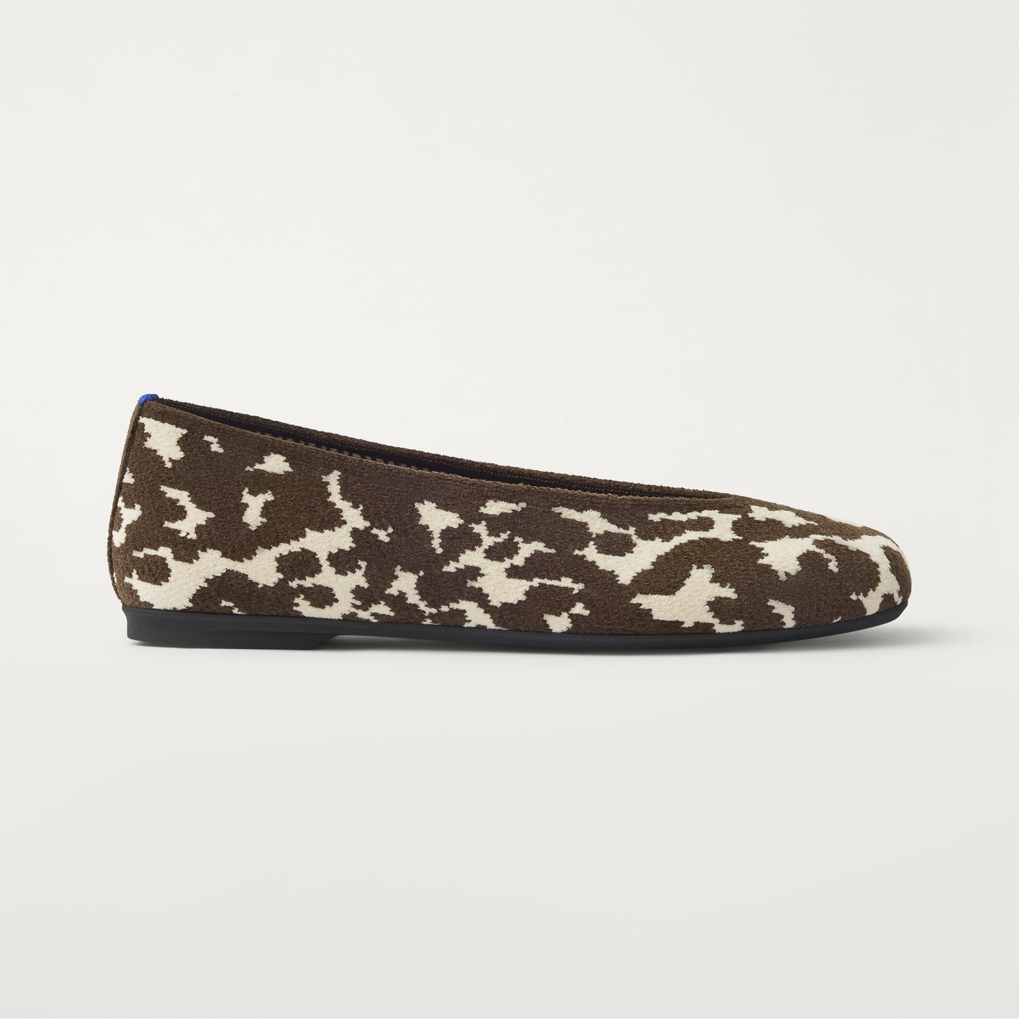 Rothy's The Max Square Ballerina ballerine dark rodeo cow print