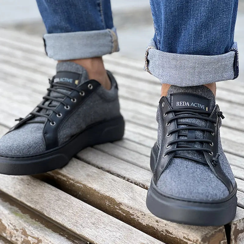 Sandro Barbera Wooly Merino sneaker grigia lana 41