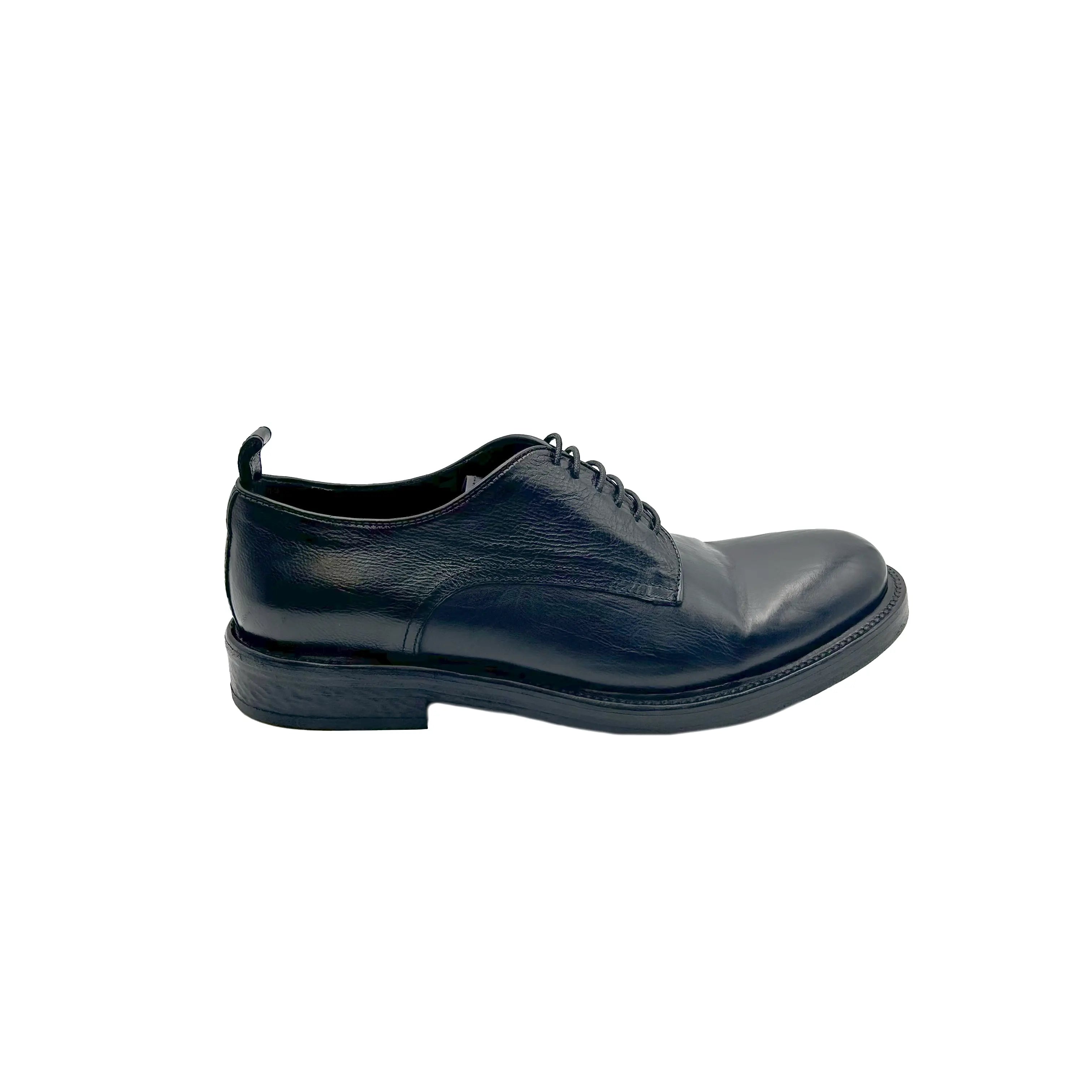 Sandro Barbera Stone Wax 34228 derby uomo nero pelle suola cuoio