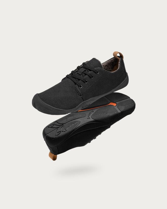 Wildling Shoes Risaik black scarpe basse nere lana calde