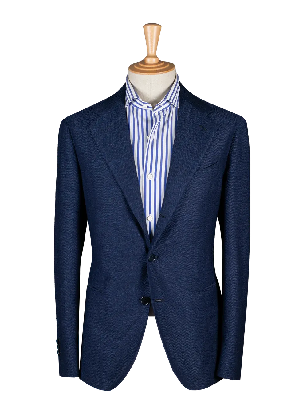 Stefano Bemer SV2077 blazer spigato blu taglia 48