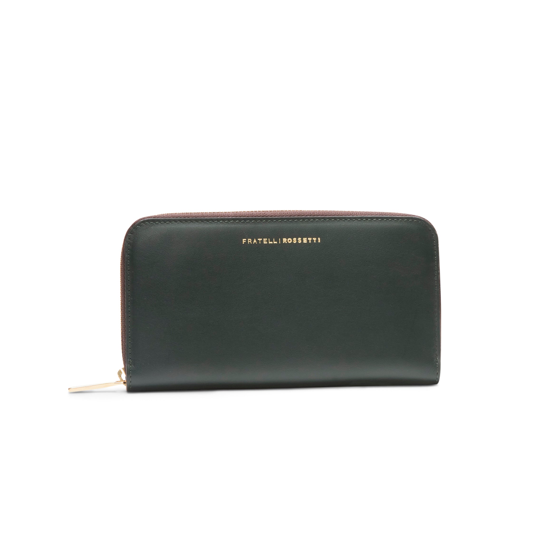 F.lli Rossetti Portafoglio Zip Around Pelle Pino Coccodrillo