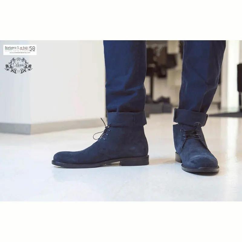 Sandro Barbera & Figli 424 Desert Boots polacchino blu