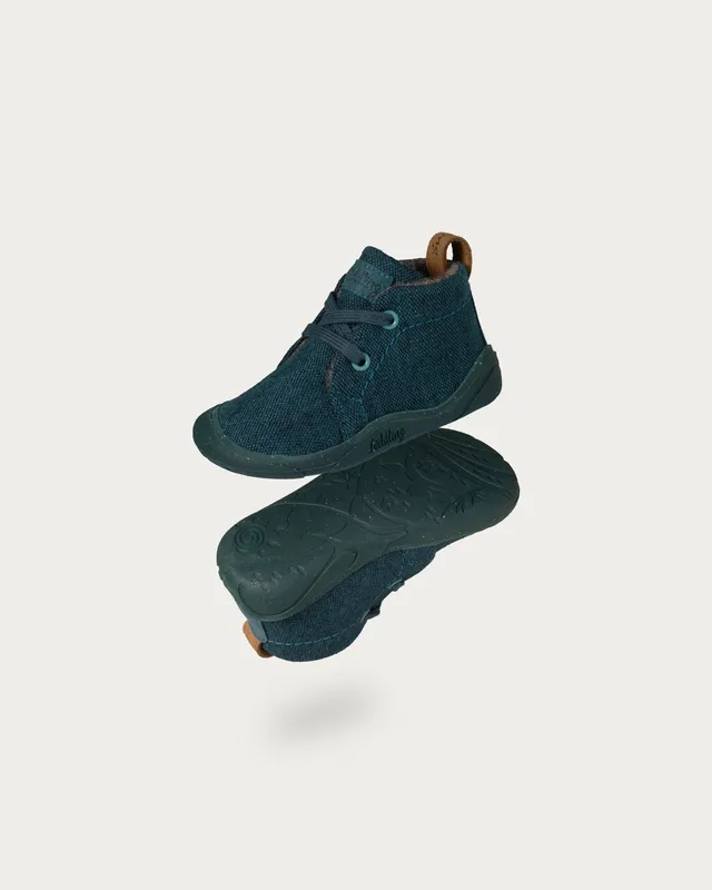 Wildling Shoes Marron Smaragdin stivaletti bimbi verde lana