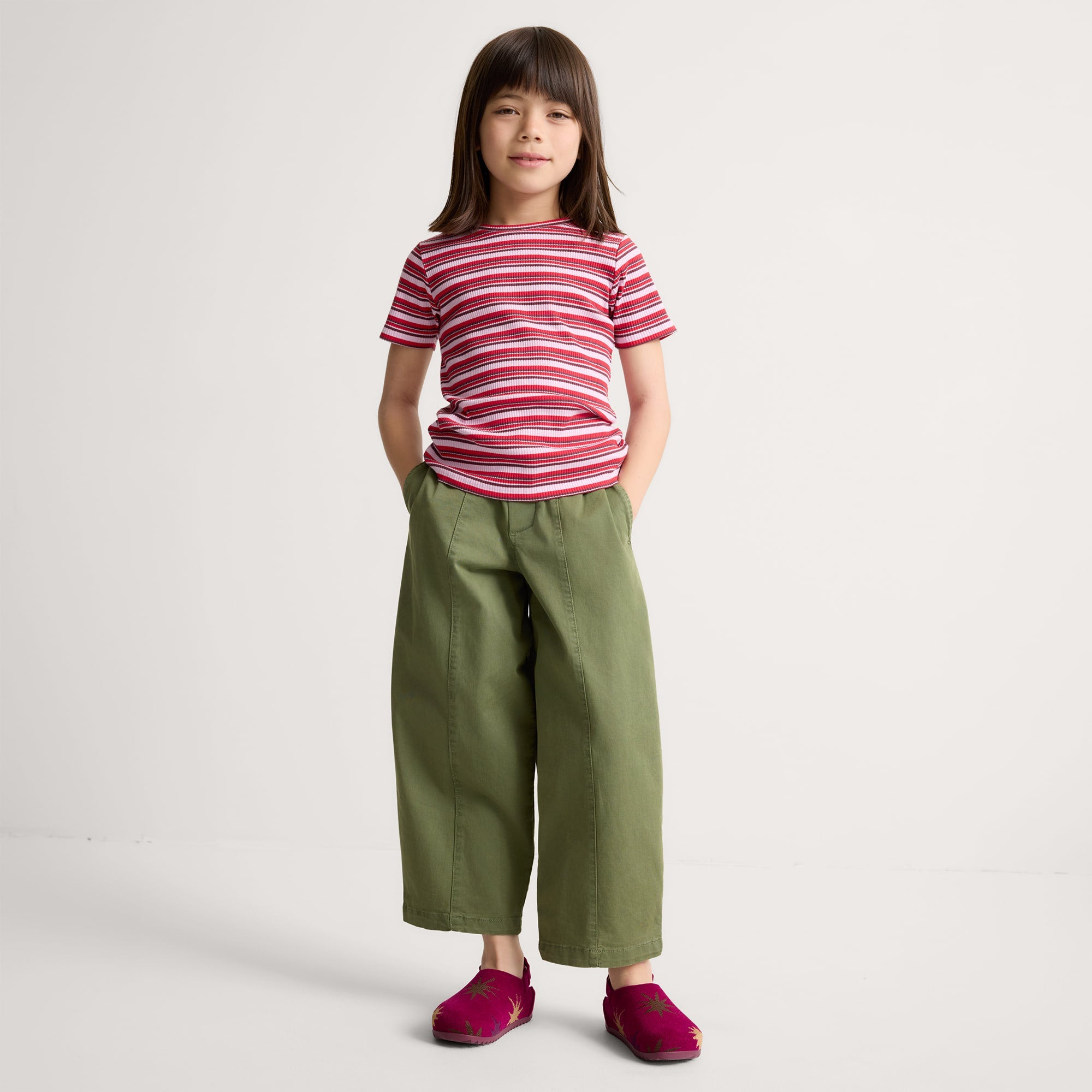 Rothy's The Kids Clog zoccoli bimba fucsia revelvet stelline