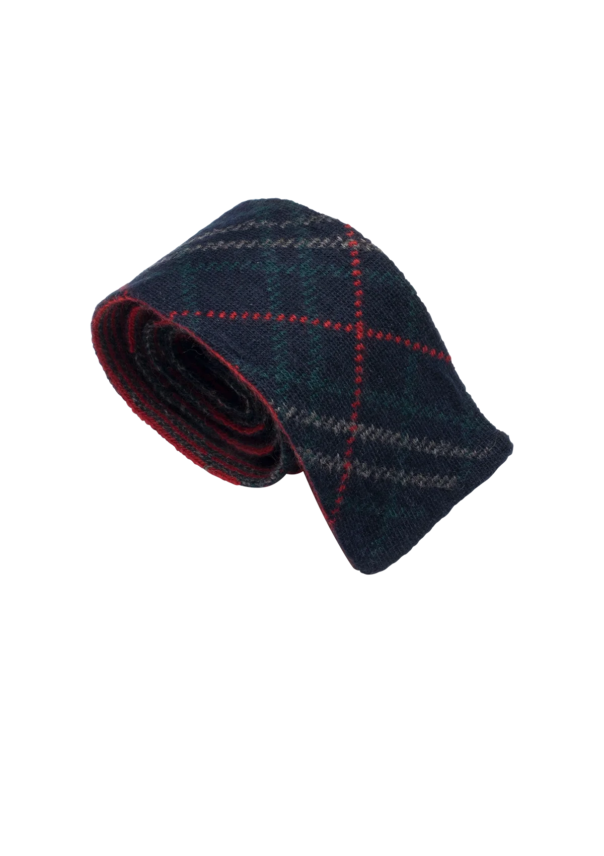 Stefano Bemer Ties Pattern 6 Cravatta Lana blu 8 cm
