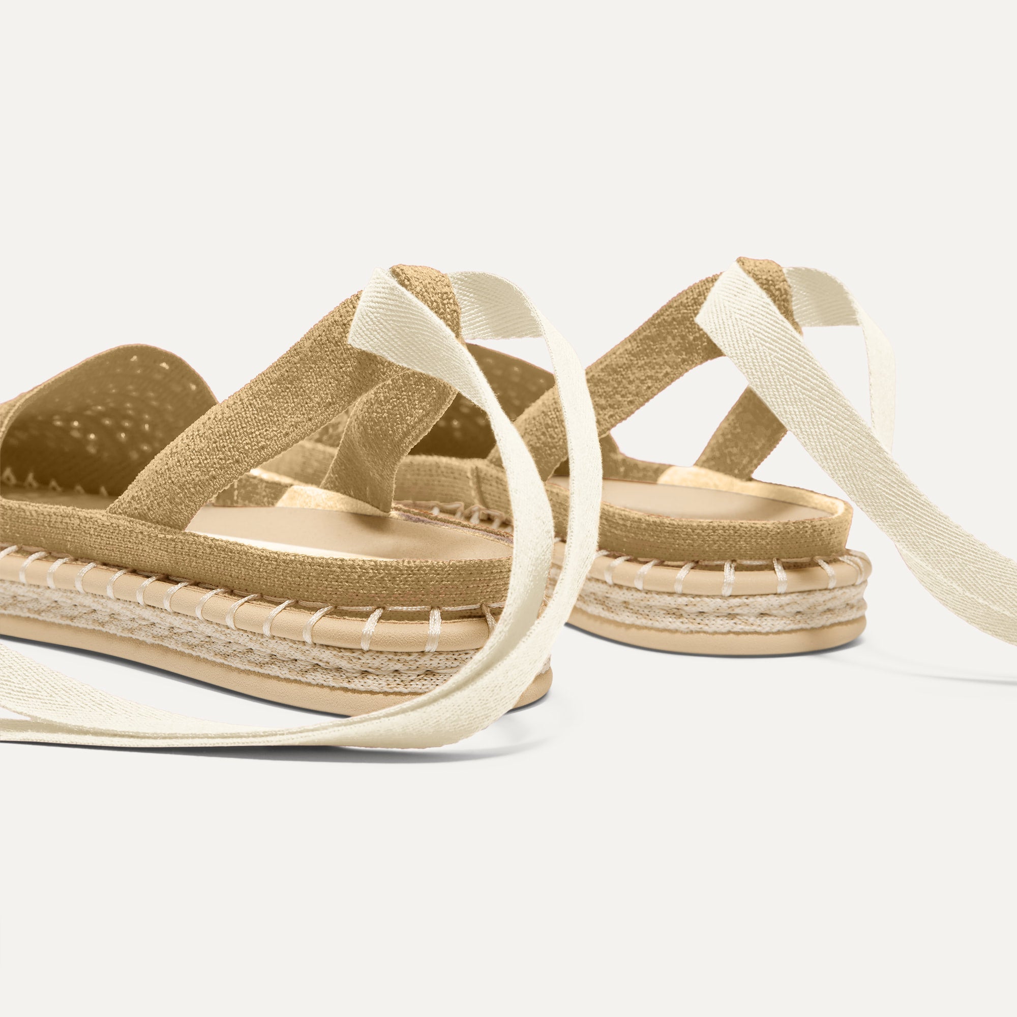 Rothy's D'Orsay Espadrille ballerina Camel Crochet traforata