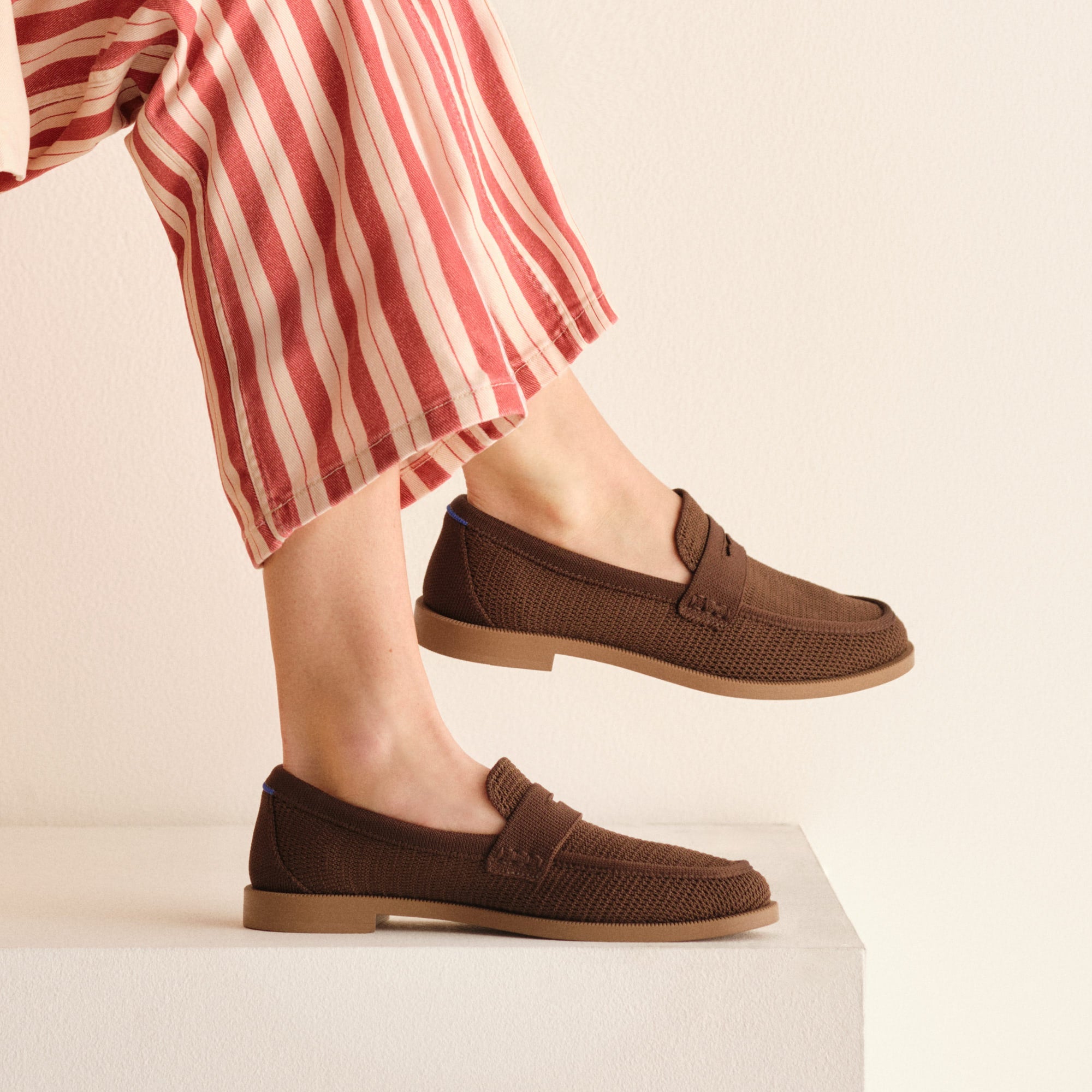 Rothy's The Penny Loafer mocassini donna Cinnamon marrone rafia