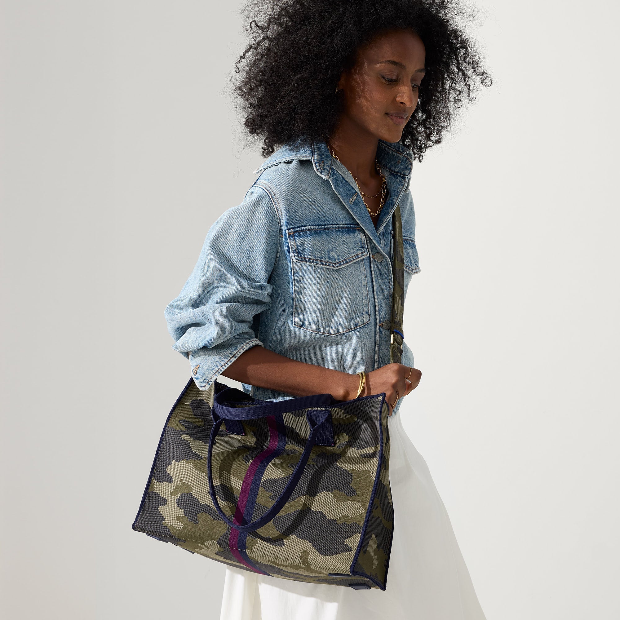 Rothy's The Classic Tote borsa tote Spruce Camo con zip