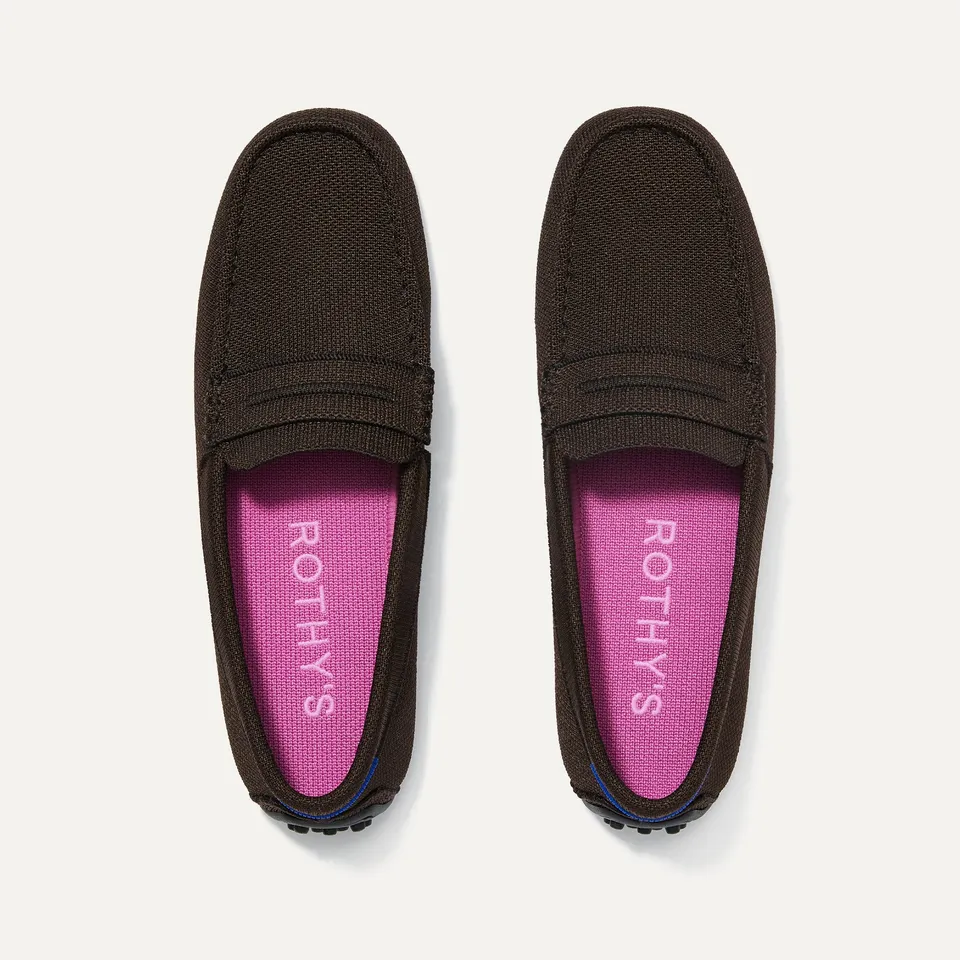 Rothy's The Driver mocassino donna Deep Chocolate leggero