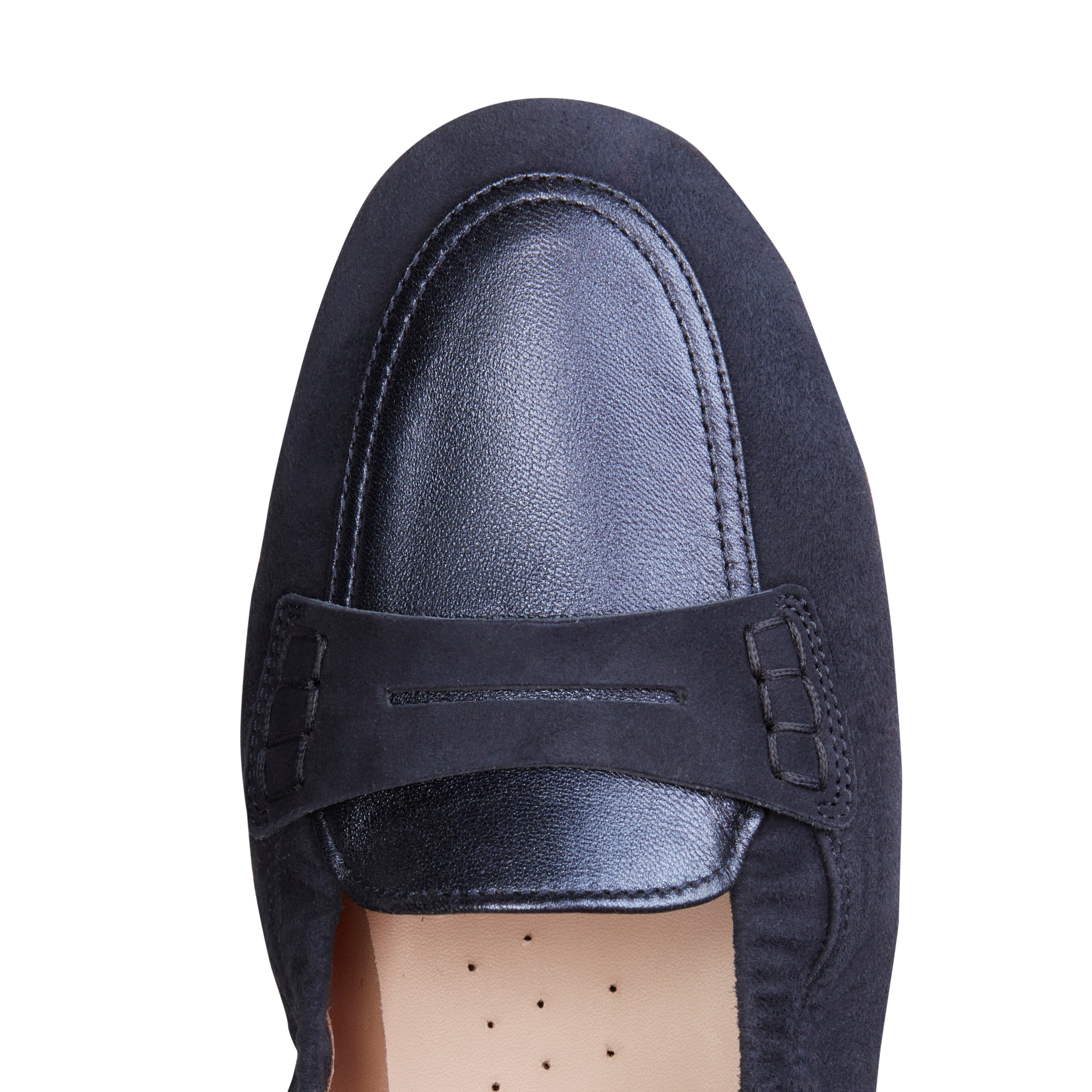 F.lli Rossetti 77225 mocassino slim flat suede blu navy