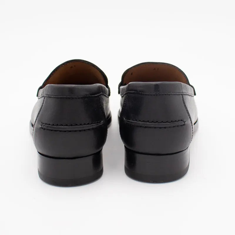 Sandro Barbera 0405 mocassino uomo nero in pelle