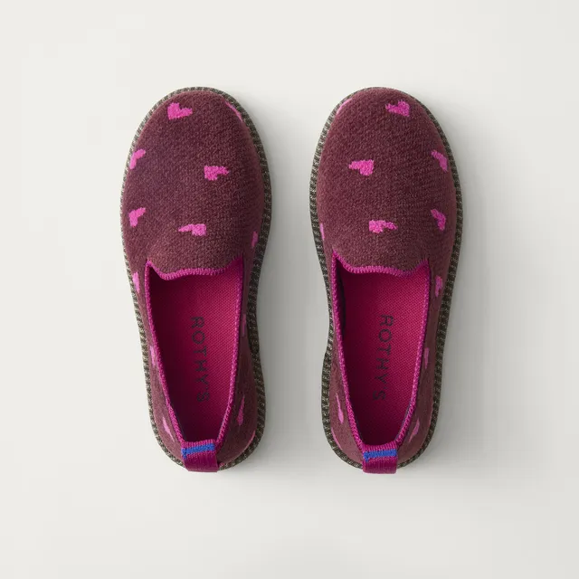 Rothy's The Mini Loafer mocassini bambina ReVelvet Heartbeat antiscivolo