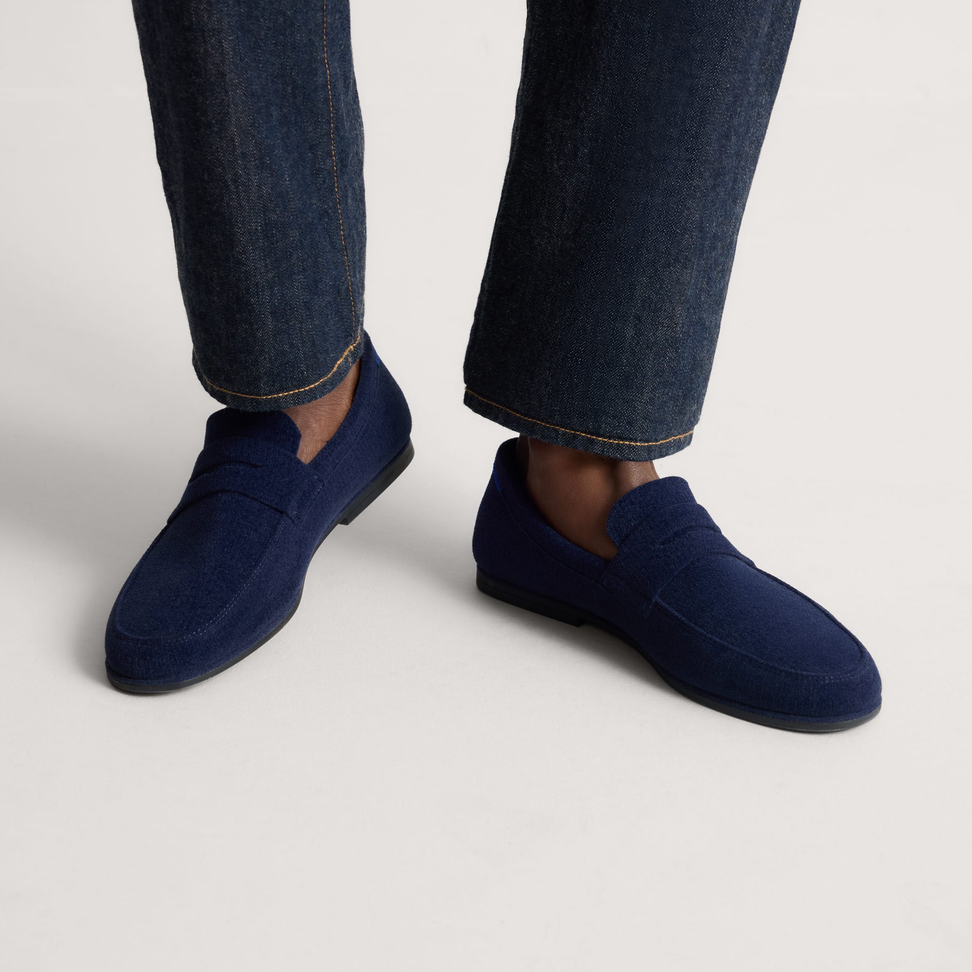 Rothy's The Ravello Penny Loafer mocassini uomo blu scamosciato