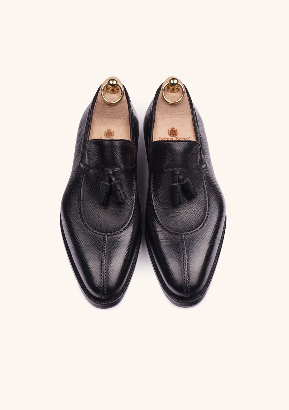 Stefano Bemer Tradizione T1203 Mocassini Uomo Pelle Nera 42