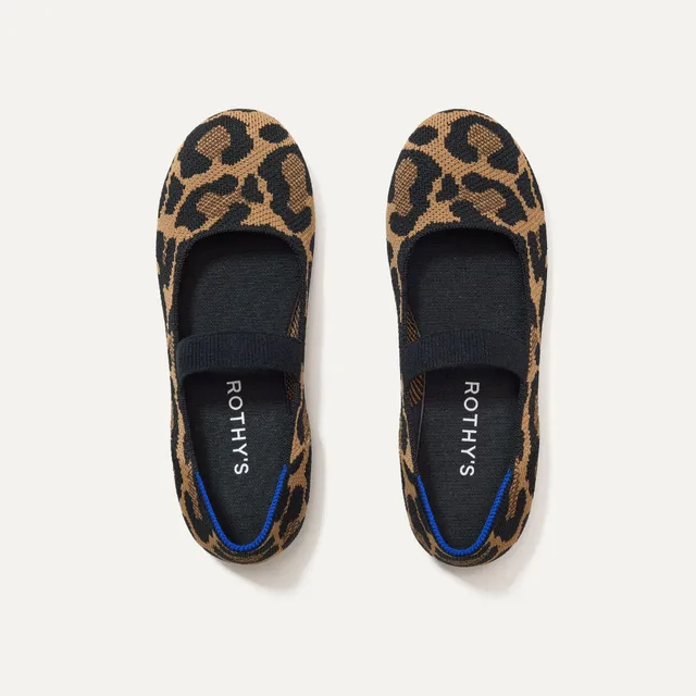 Rothy's The Kids Mary Jane scarpe bambina Amber Cat leopardate