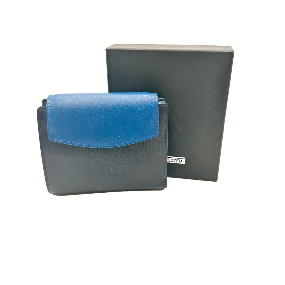Sandro Barbera 616 portafoglio donna blu royal pelle