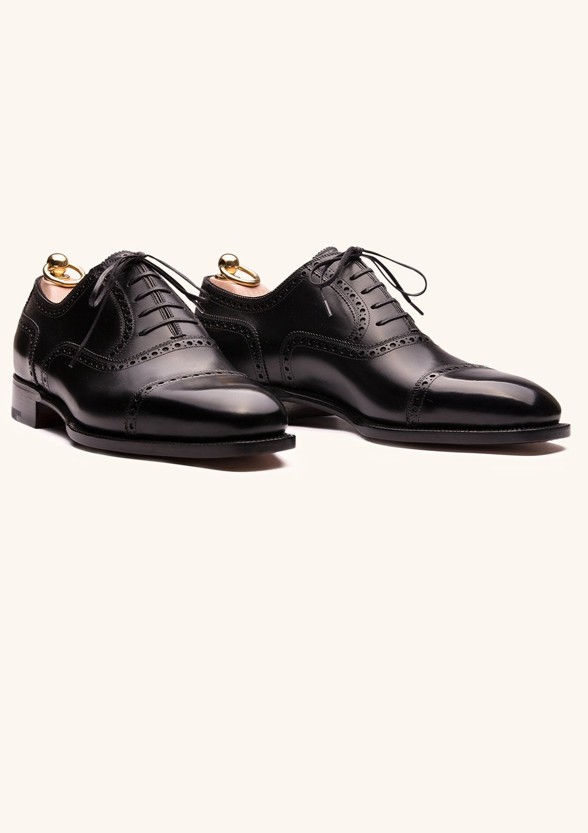 Stefano Bemer Oxfords C6461 scarpe nere cap-toe brogue