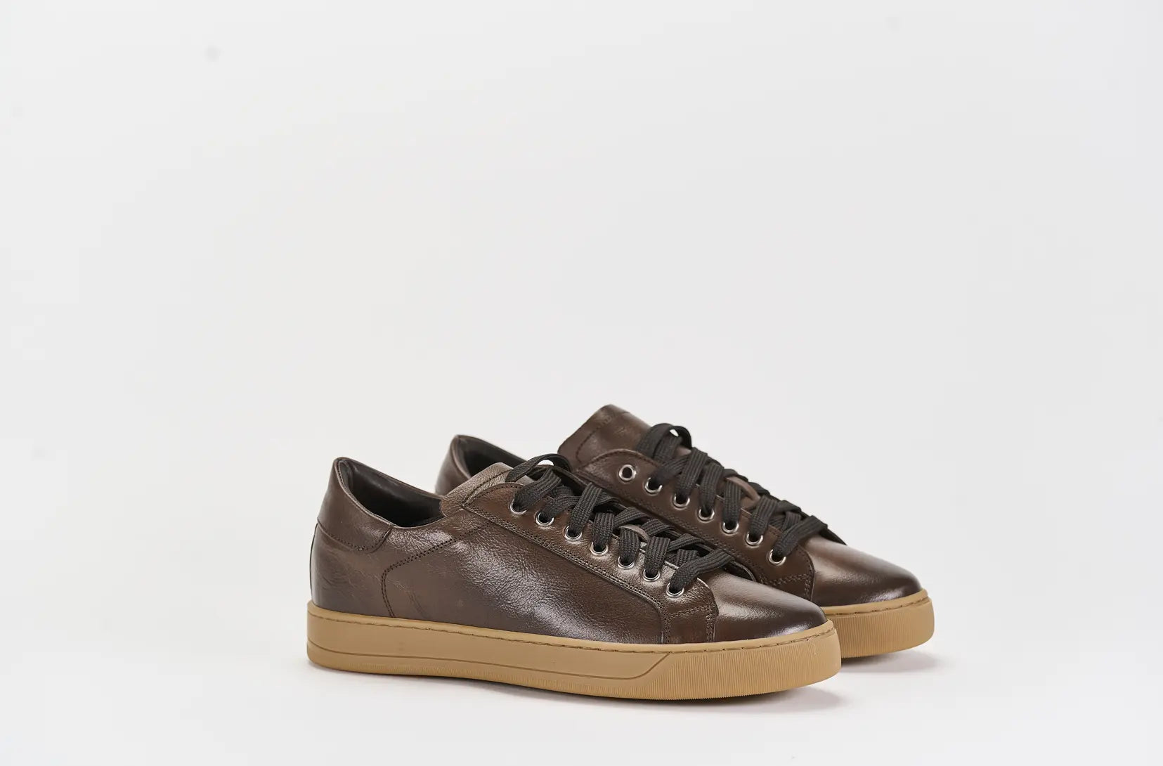 B68 Chill Brown Sneaker Uomo Marrone Pelle Bufalo Fatta a Mano
