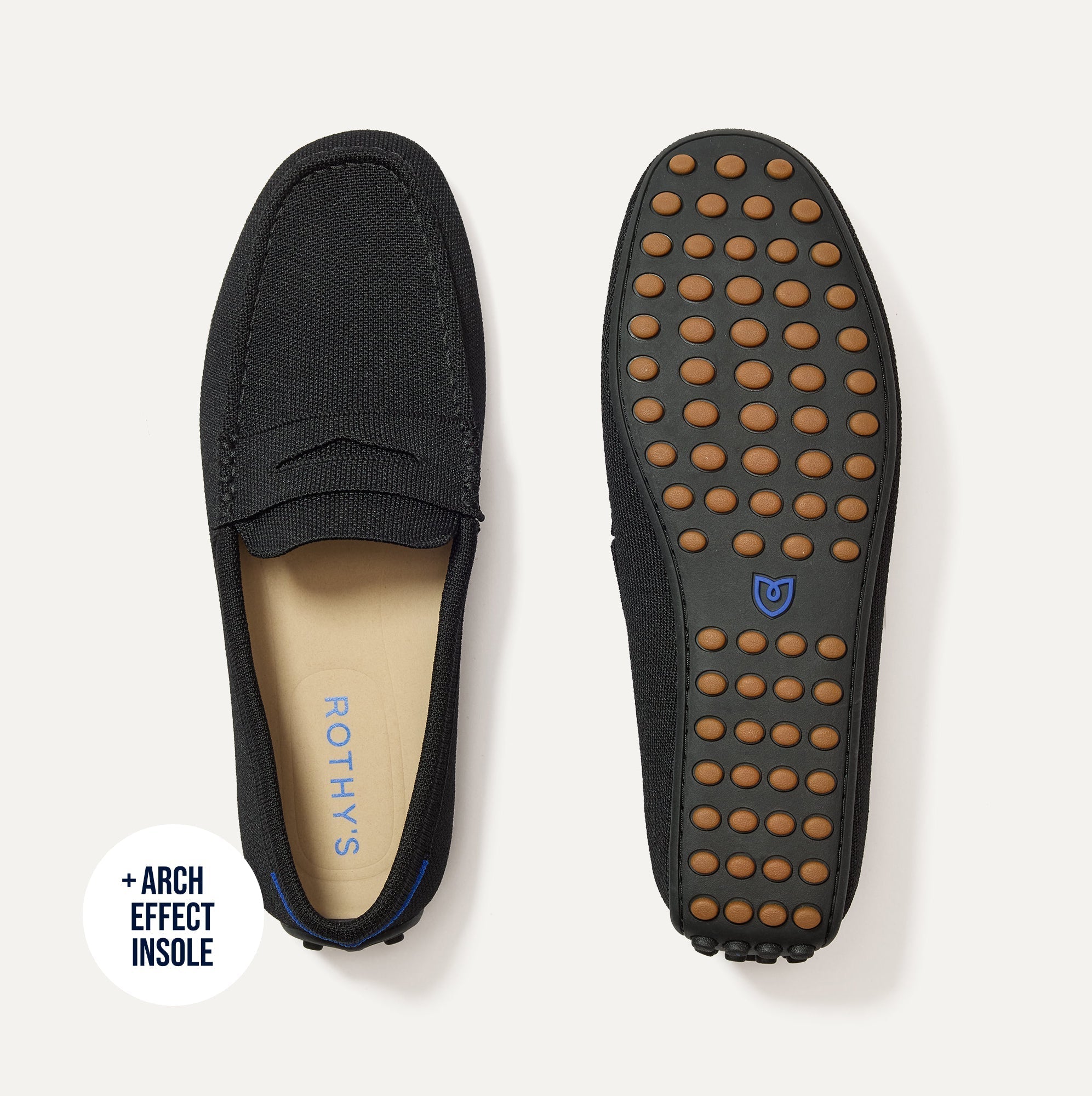 Rothy's The Men's Driver mocassini uomo Black nero knit