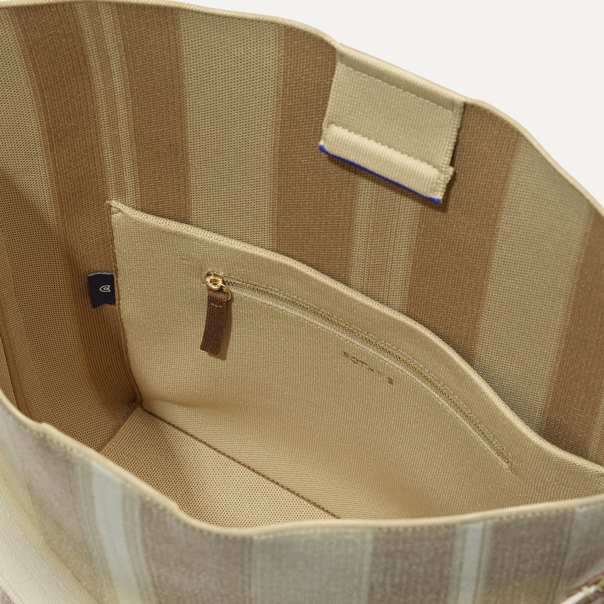 Rothy's Bucket Bag borsa secchiello oat latte righe