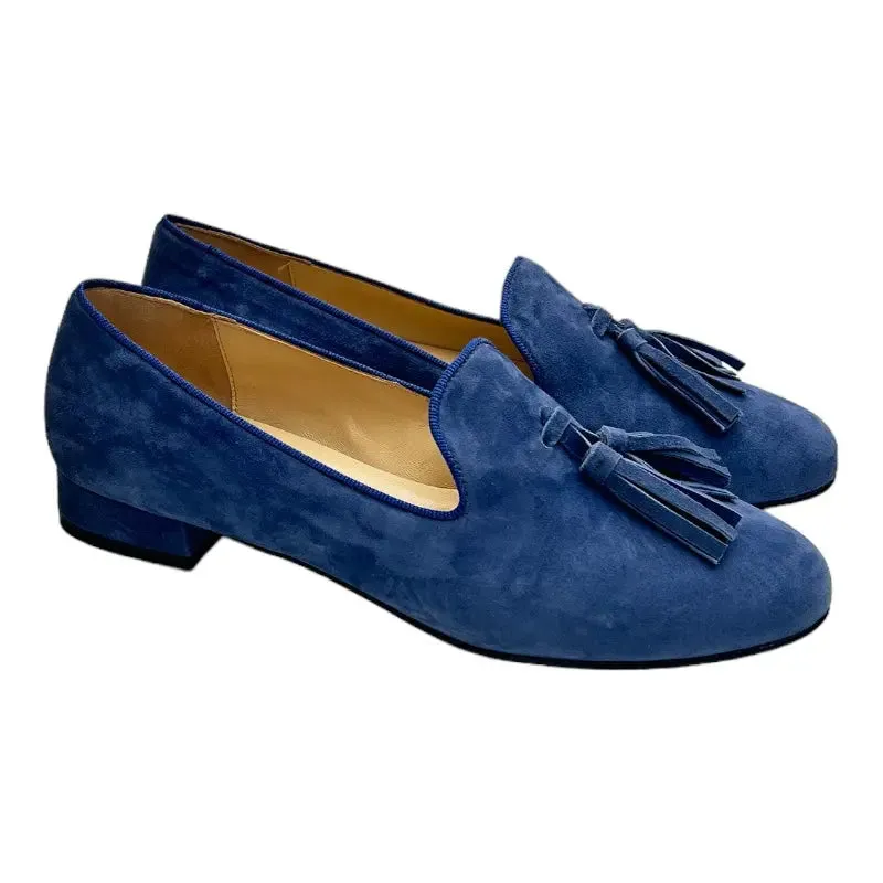 Sandro Barbera AC24 mocassino pelle jeans tacco basso