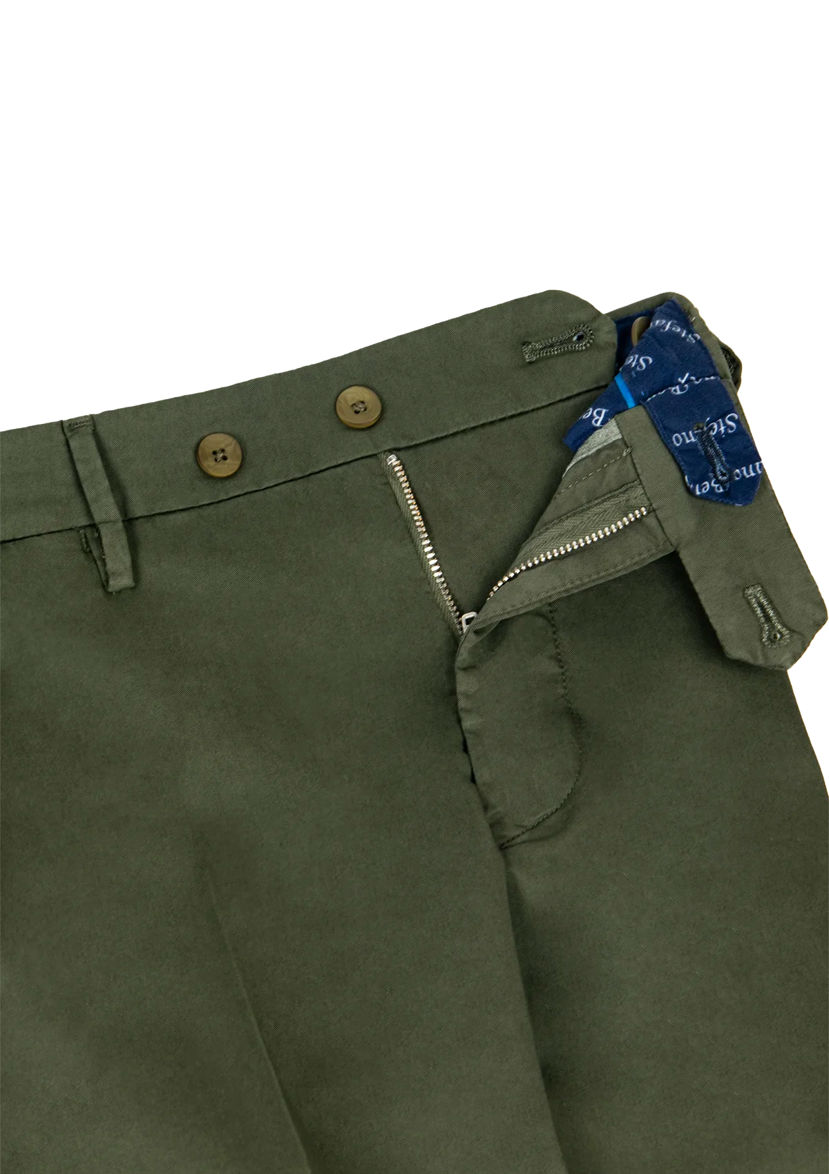 Stefano Bemer Trousers SV3047 chino oliva cotone slim