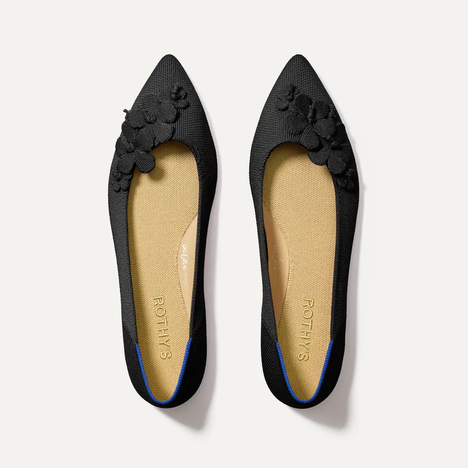 Rothy's The Petal Point II ballerine Nero punta a petalo