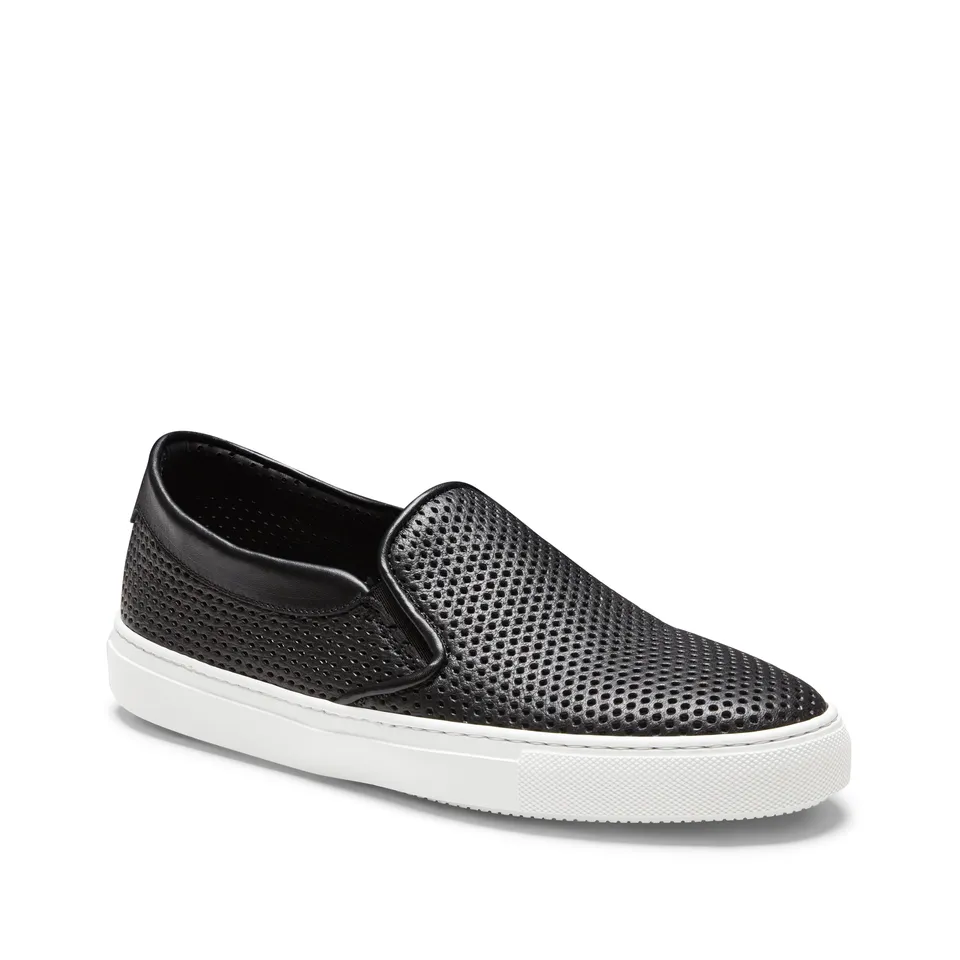F.lli Rossetti 47401 Slipper Uomo Nero Pelle Traforata Elastici