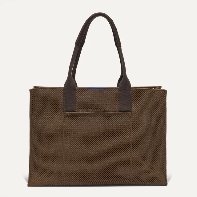 Rothy's The Classic Tote borsa Cinnamon Open-Knit con zip