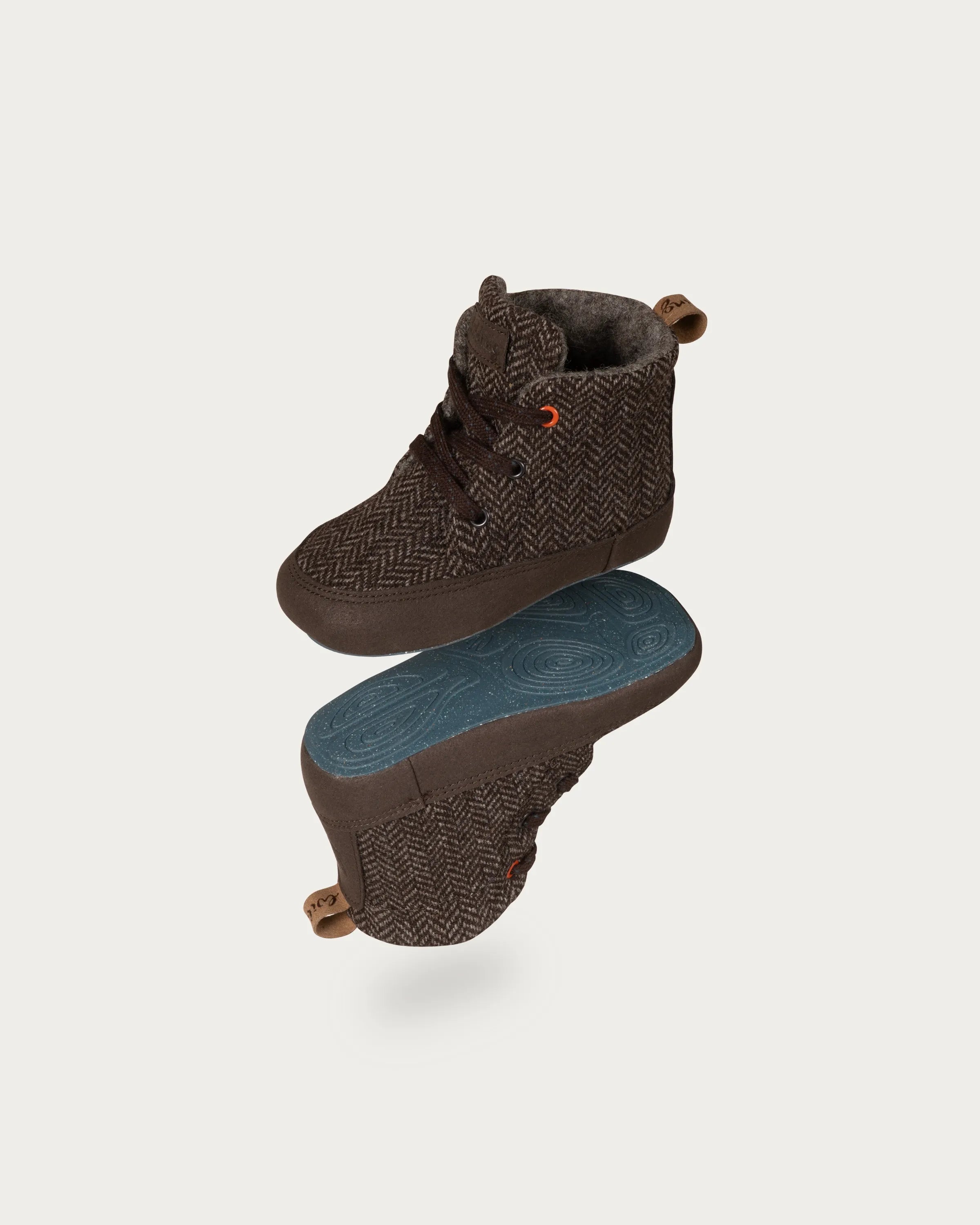 Wildling Shoes Kindur Sten scarpe neonato lana marrone