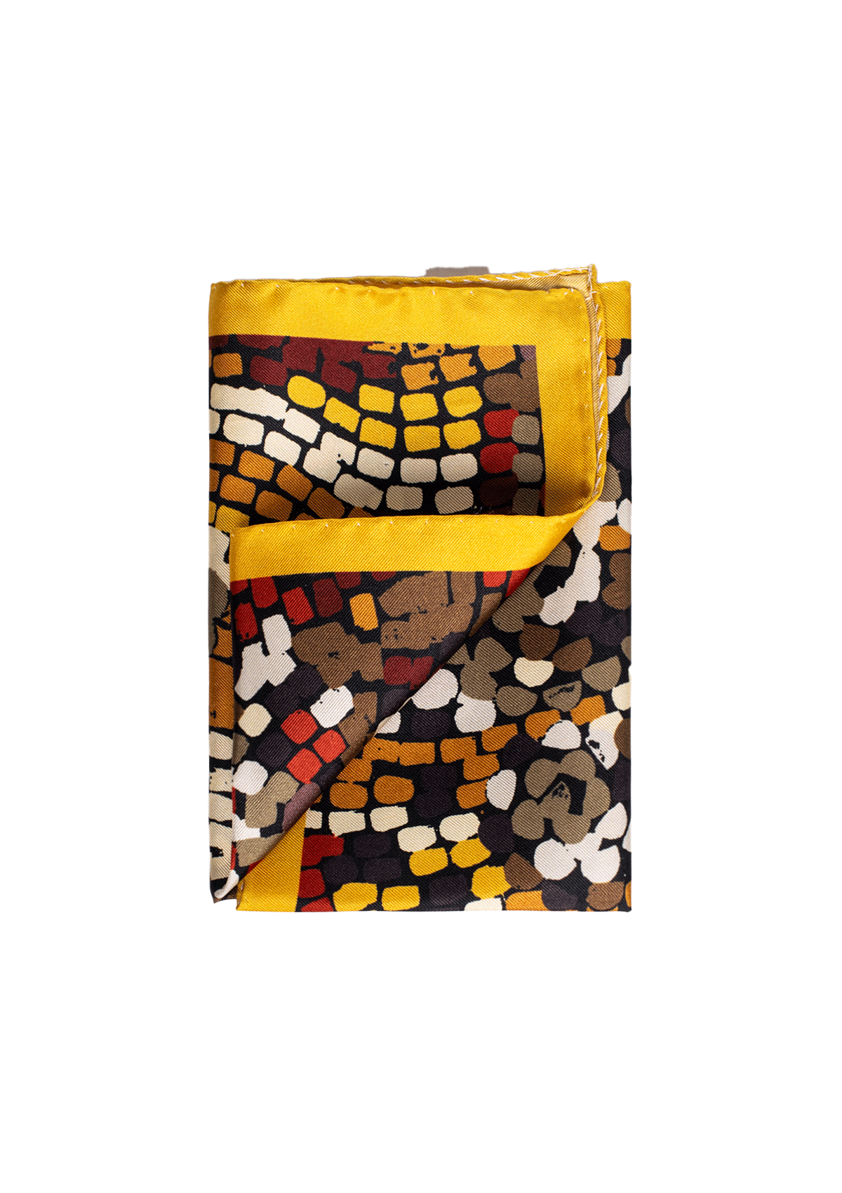 Stefano Bemer Pocket Squares pochette seta mosaico