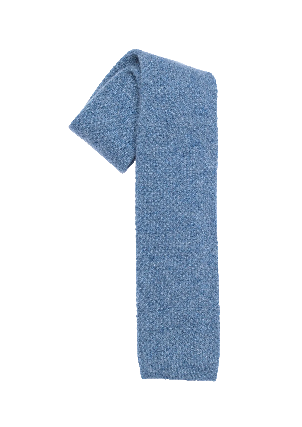 Stefano Bemer Ties cravatta lana azzurra 8 cm maglia