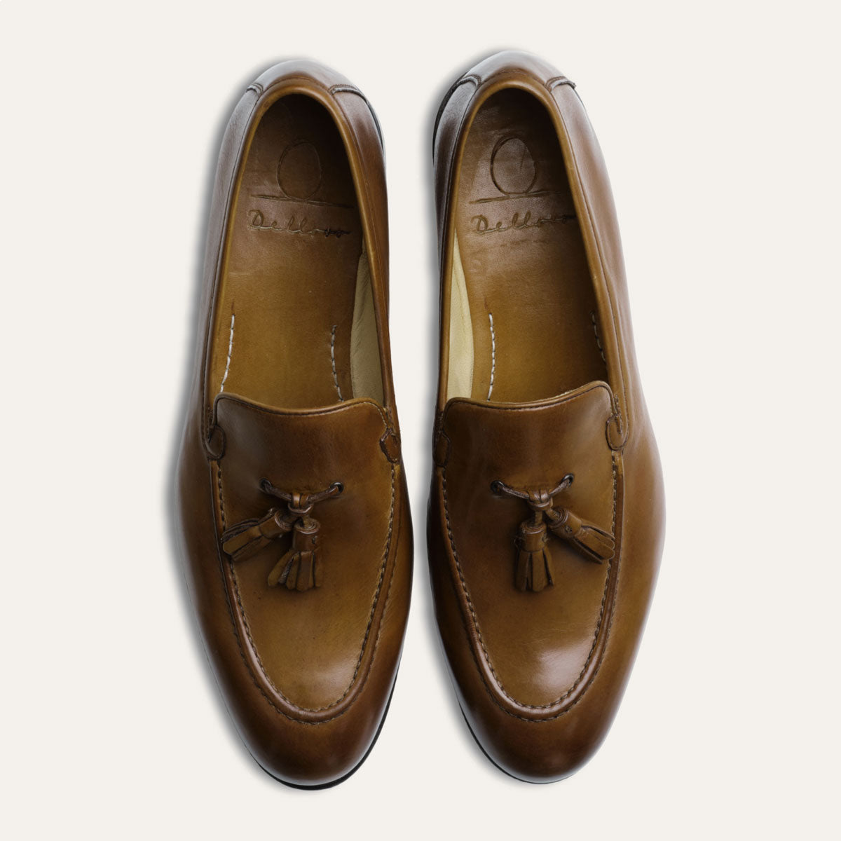 Dellovo Mocassini Tartaglia loafer nappine siena pelle
