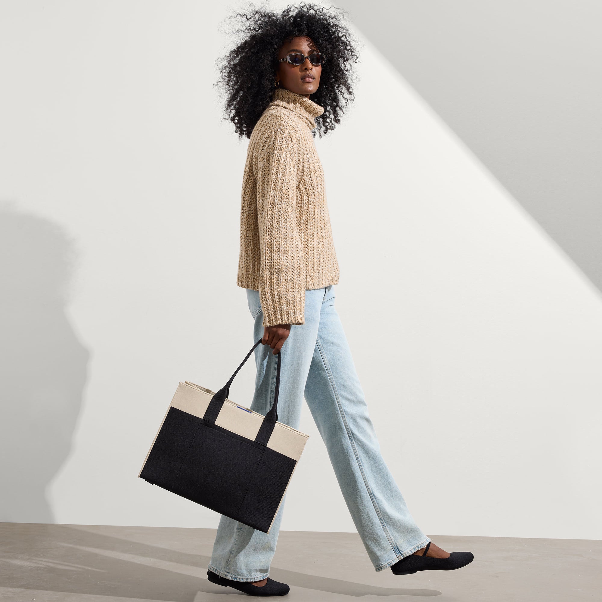 Rothy's Classic Tote tote bag Luna nera avorio